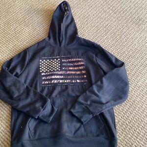 Mens black/camo flag sweatshirt
